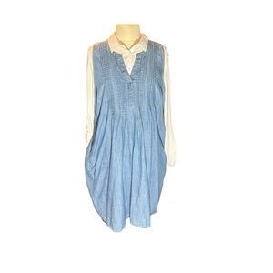Sonoma Light Blue Denim Dress With Pockets